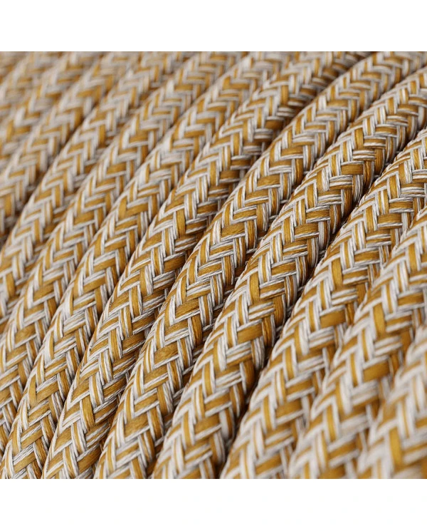 Cavo elettrico per illuminazione Tweed Ruggine glitterato - L'Originale Creative Cables, per decorazioni luminose uniche - RS82