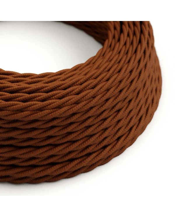 Filo elettrico Marrone Cannella in cotone trecciato - L'Originale Creative Cables, ideale per lampade creative - TC23
