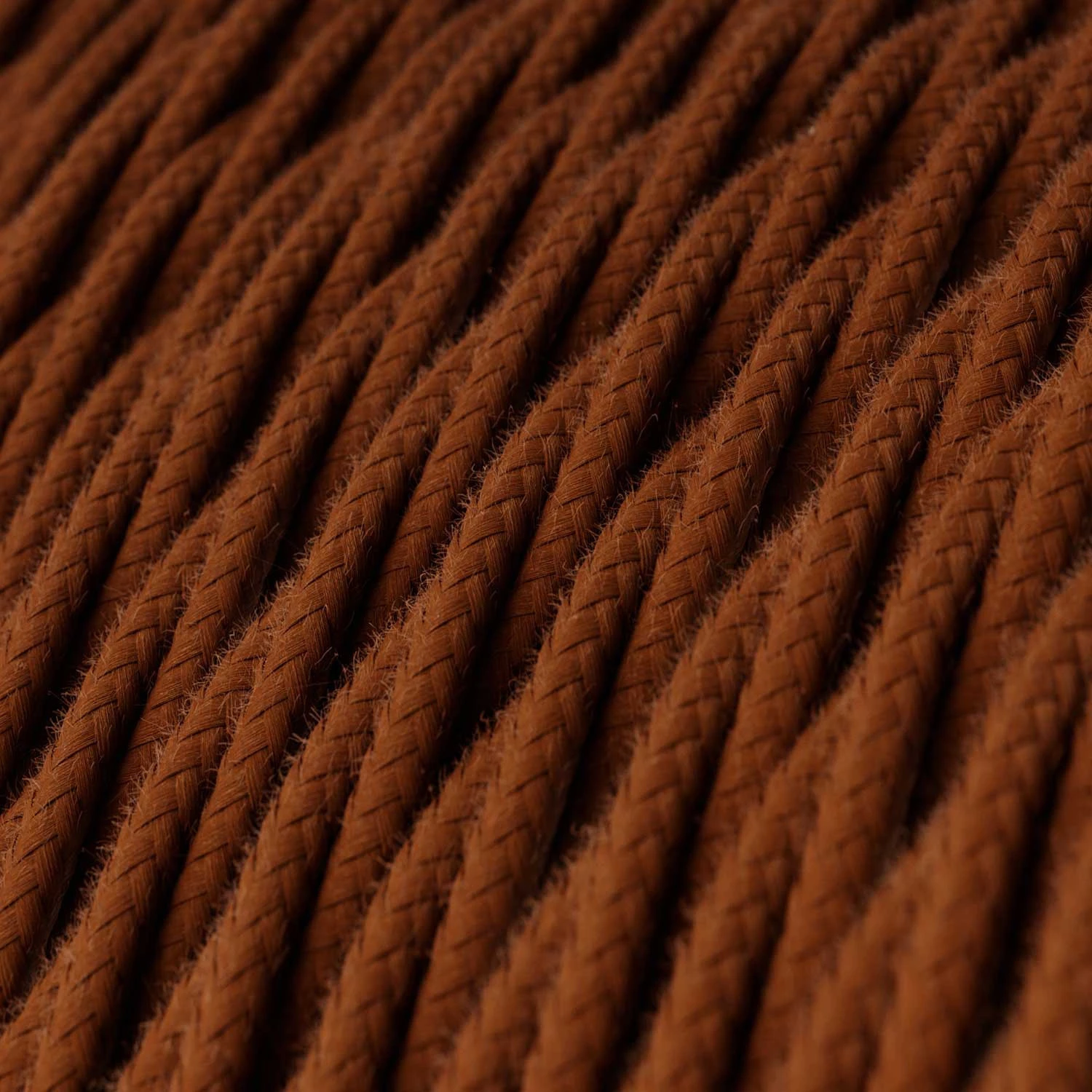 Filo elettrico Marrone Cannella in cotone trecciato - L'Originale Creative Cables, ideale per lampade creative - TC23