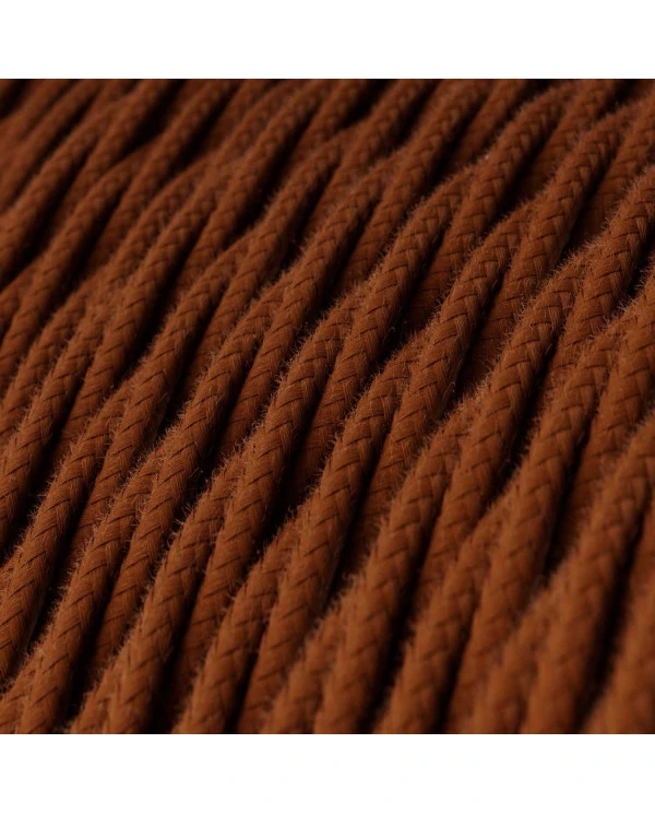 Filo elettrico Marrone Cannella in cotone trecciato - L'Originale Creative Cables, ideale per lampade creative - TC23