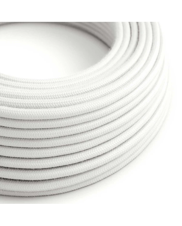 Cavo tessile Bianco Ottico in cotone - L'Originale Creative-Cables - RC01 rotondo 2x0,75mm / 3x0,75mm