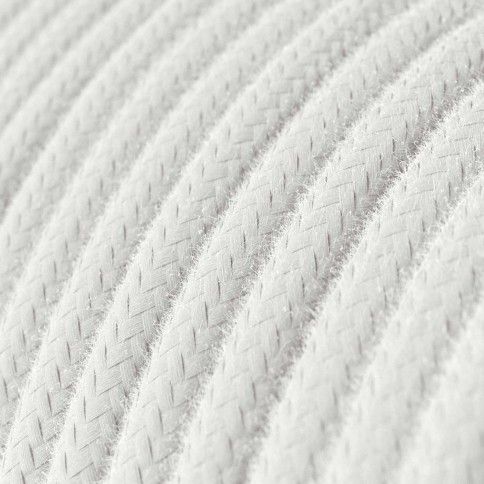 Cavo tessile Bianco Ottico in cotone - L'Originale Creative-Cables - RC01 rotondo 2x0,75mm / 3x0,75mm
