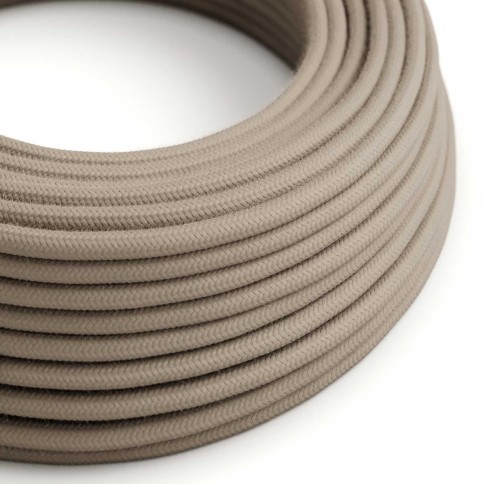 Cavo tessile Grigio Tortora in cotone - L'Originale Creative-Cables - RC43 rotondo 2x0,75mm / 3x0,75mm
