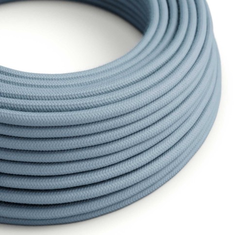 Cavo tessile Blu Oceano in cotone - L'Originale Creative-Cables - RC53 rotondo 2x0,75mm / 3x0,75mm