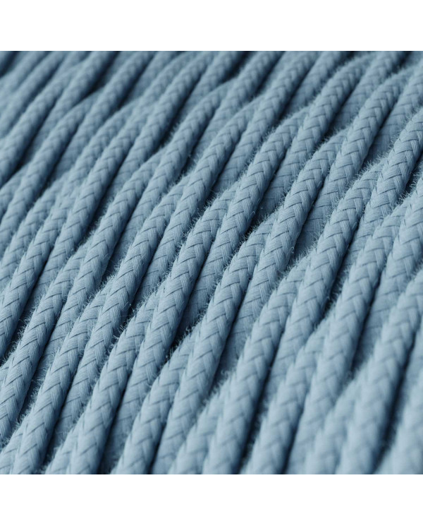 Cavo tessile Blu Oceano in cotone - L'Originale Creative-Cables - TC53 trecciato 2x0,75mm / 3x0,75mm