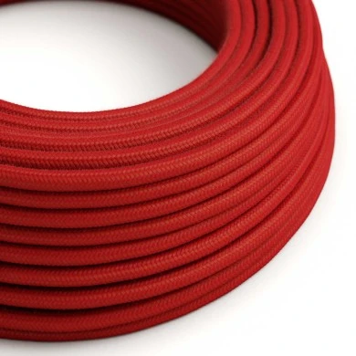 Cavo tessile Rosso Fuoco in cotone - L'Originale Creative-Cables - RC35 rotondo 2x0,75mm / 3x0,75mm