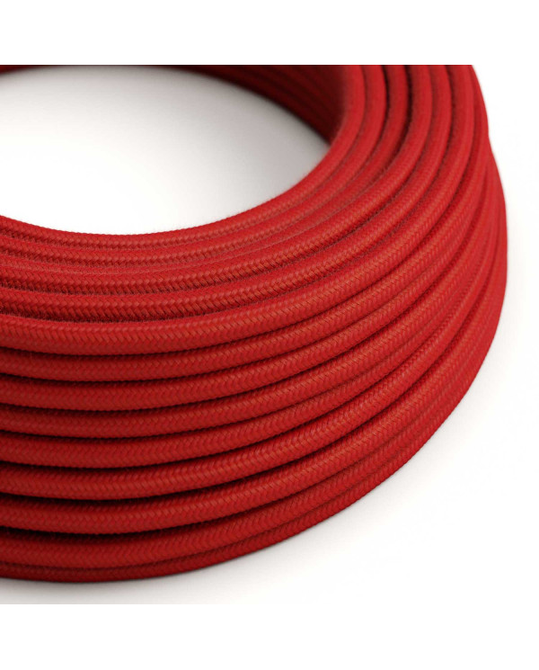 Cavo tessile Rosso Fuoco in cotone - L'Originale Creative-Cables - RC35 rotondo 2x0,75mm / 3x0,75mm