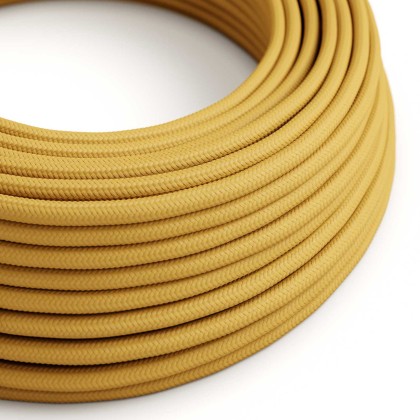 Cavo tessile Giallo Senape lucido - L'Originale Creative-Cables - RM25 rotondo 2x0,75mm / 3x0,75mm