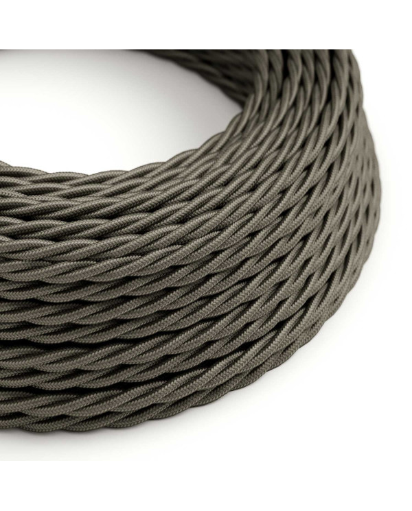 Cavo tessile Grigio Scuro lucido - L'Originale Creative-Cables - TM26 trecciato 2x0,75mm / 3x0,75mm
