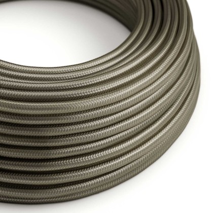 Cavo tessile Grigio Scuro lucido - L'Originale Creative-Cables - RM26 rotondo 2x0,75mm / 3x0,75mm
