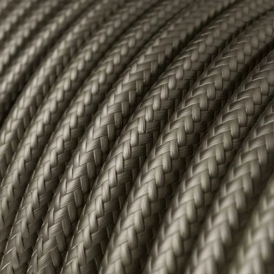 Cavo tessile Grigio Scuro lucido - L'Originale Creative-Cables - RM26 rotondo 2x0,75mm / 3x0,75mm