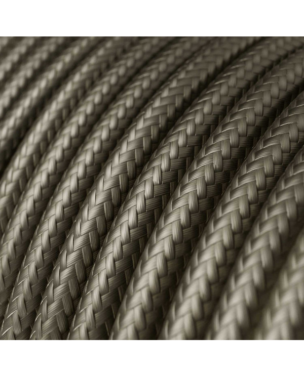 Cavo tessile Grigio Scuro lucido - L'Originale Creative-Cables - RM26 rotondo 2x0,75mm / 3x0,75mm