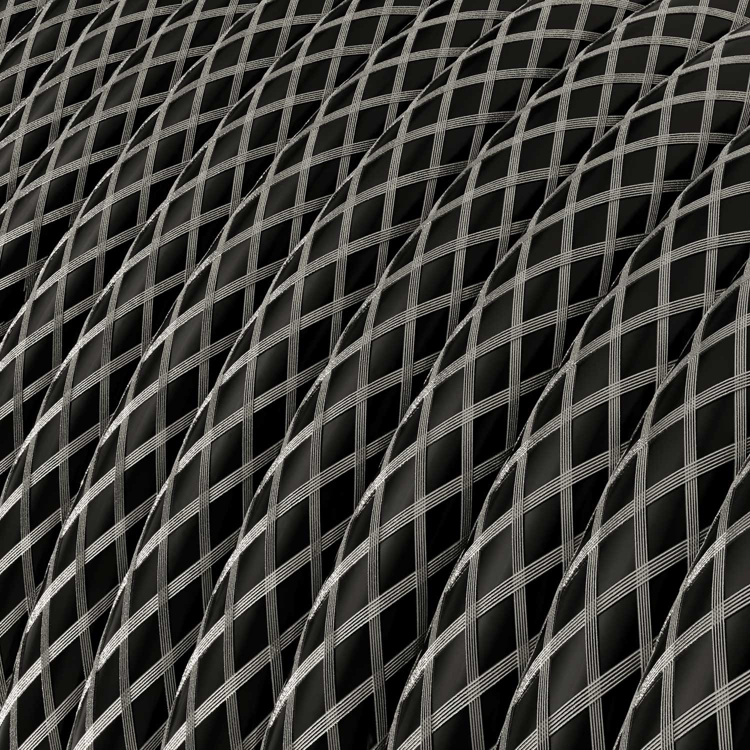 Cavo elettrico Nero con maglia in Rame stagnato - L'Originale Creative-Cables - RR01 rotondo 3x0,75mm