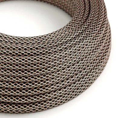 Cavo elettrico Nero con maglia in Rame e Rame stagnato - L'Originale Creative-Cables - RR03 rotondo 3x0,75mm
