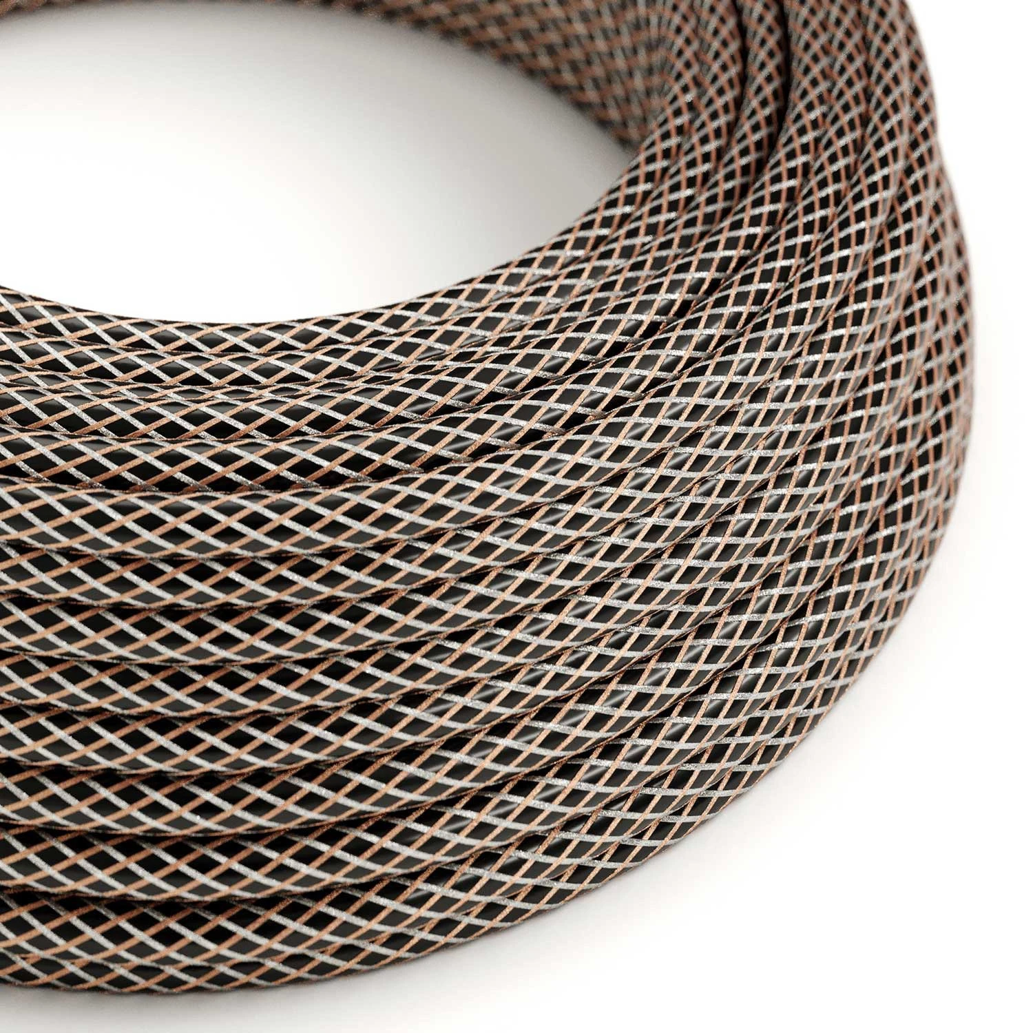 Filo elettrico Nero con maglia in Rame e e Rame stagnato - L'Originale Creative Cables, per le tue lampade - RR03