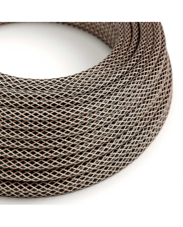 Filo elettrico Nero con maglia in Rame e e Rame stagnato - L'Originale Creative Cables, per le tue lampade - RR03