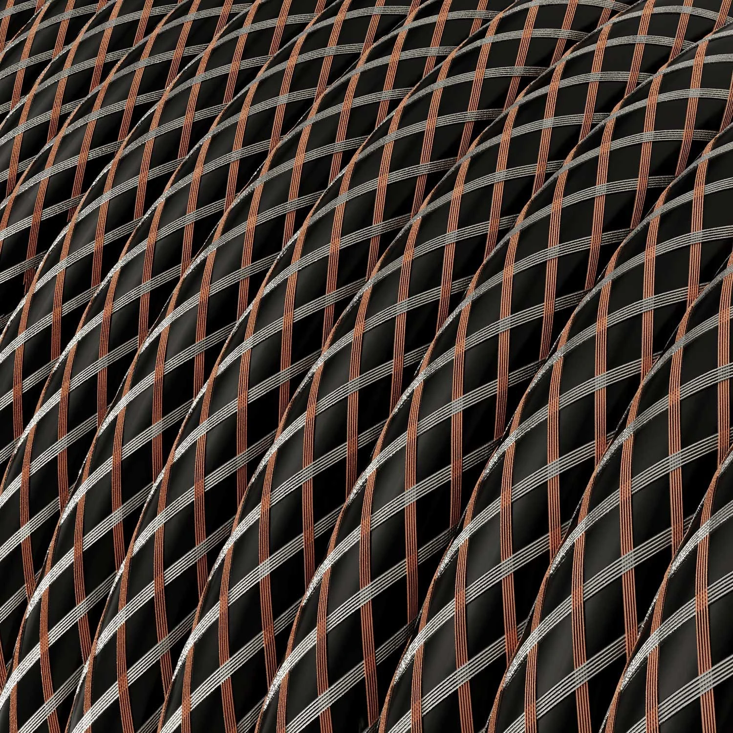 Filo elettrico Nero con maglia in Rame e e Rame stagnato - L'Originale Creative Cables, per le tue lampade - RR03