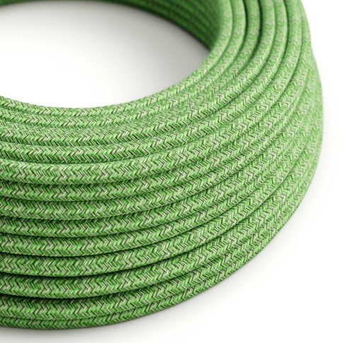 Cavo tessile Verde Bronte in cotone - L'Originale Creative-Cables - RX08 rotondo 2x0,75mm / 3x0,75mm