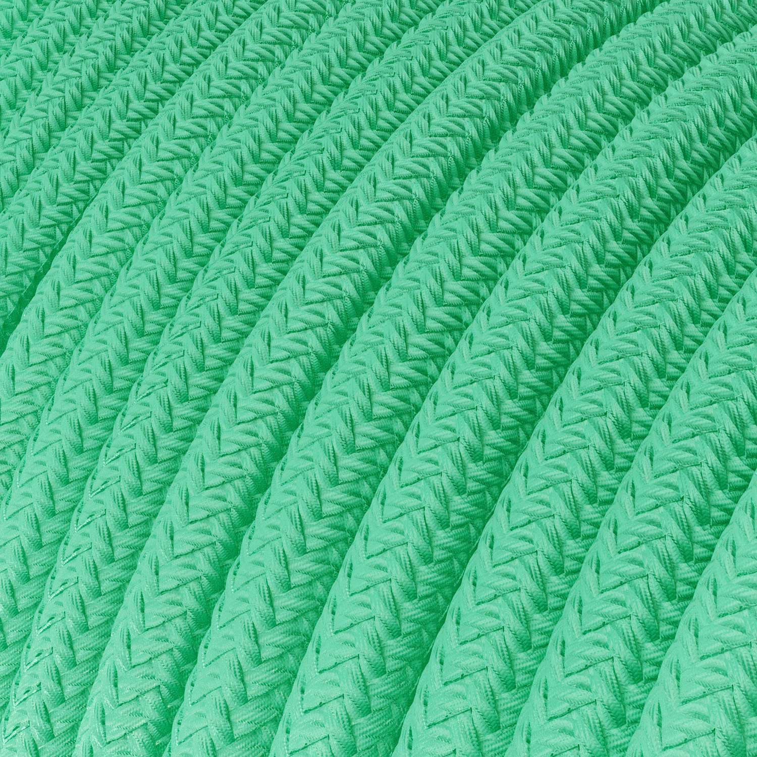 Cavo tessile Verde Acqua lucido - L'Originale Creative-Cables - RH69 rotondo 2x0,75mm / 3x0,75mm