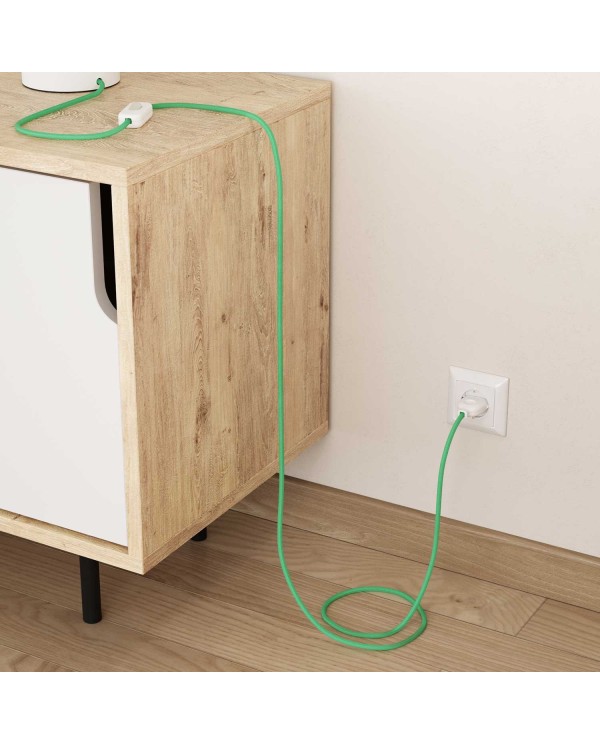 Cavo tessile Verde Acqua lucido - L'Originale Creative-Cables - RH69 rotondo 2x0,75mm / 3x0,75mm
