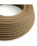 Cavo colorato in cotone e juta Tabacco Vertigo - L'Originale Creative Cables, ottimo per lampade classiche e moderne - ERD21