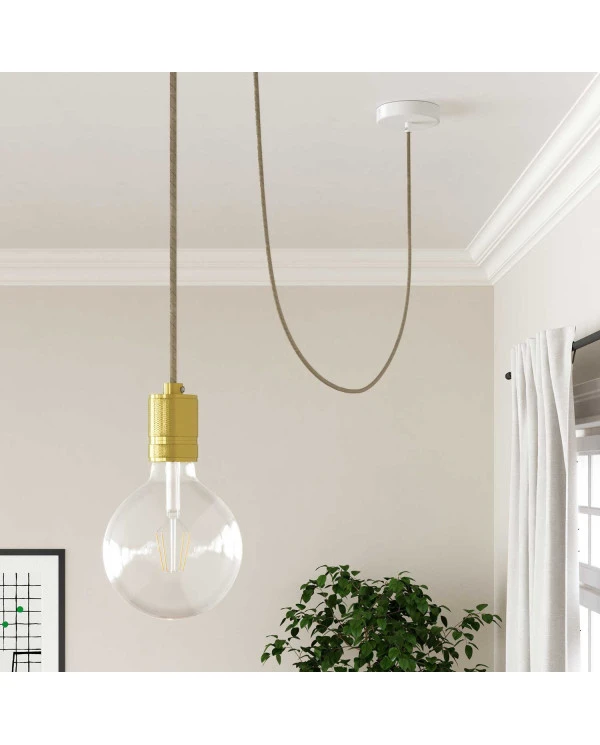 Cavo in cotone e lino Avena Vertigo - L'Originale Creative Cables, ideale per progetti di illuminazione creativi - ERD23