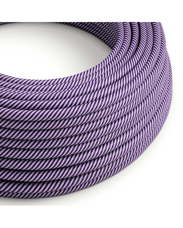 Cavo tessile Lavanda e Viola Scuro Vertigo lucido - L'Originale Creative-Cables - ERM52 rotondo 2x0,75mm / 3x0,75mm