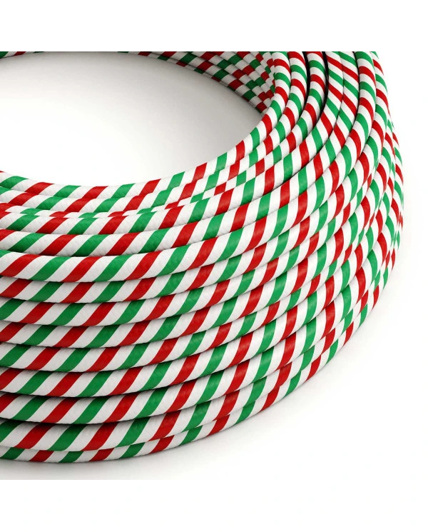 Cavo tessile colorato e lucido Roma Vertigo - L'Originale Creative Cables, per decorazioni luminose fuori dal comune - ERM58