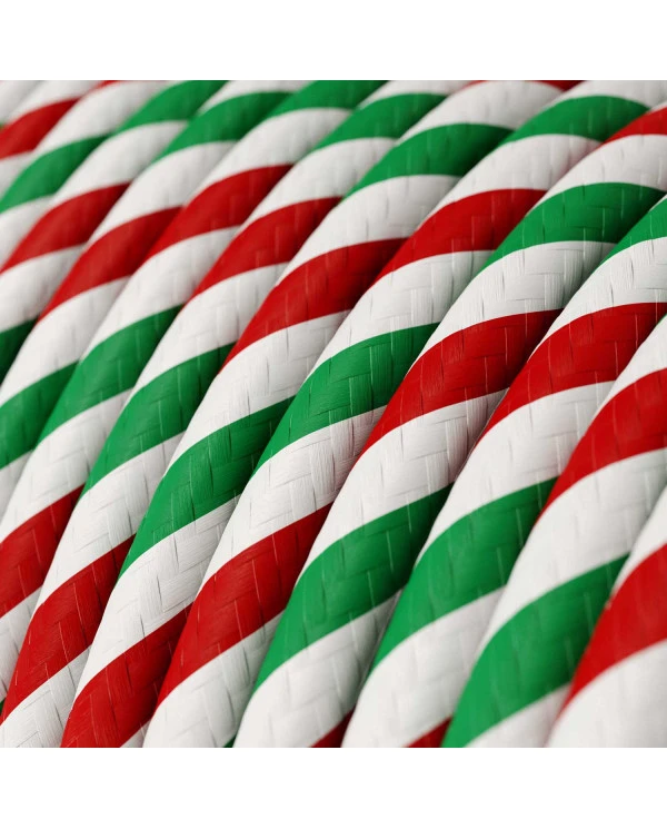 Cavo tessile colorato e lucido Roma Vertigo - L'Originale Creative Cables, per decorazioni luminose fuori dal comune - ERM58