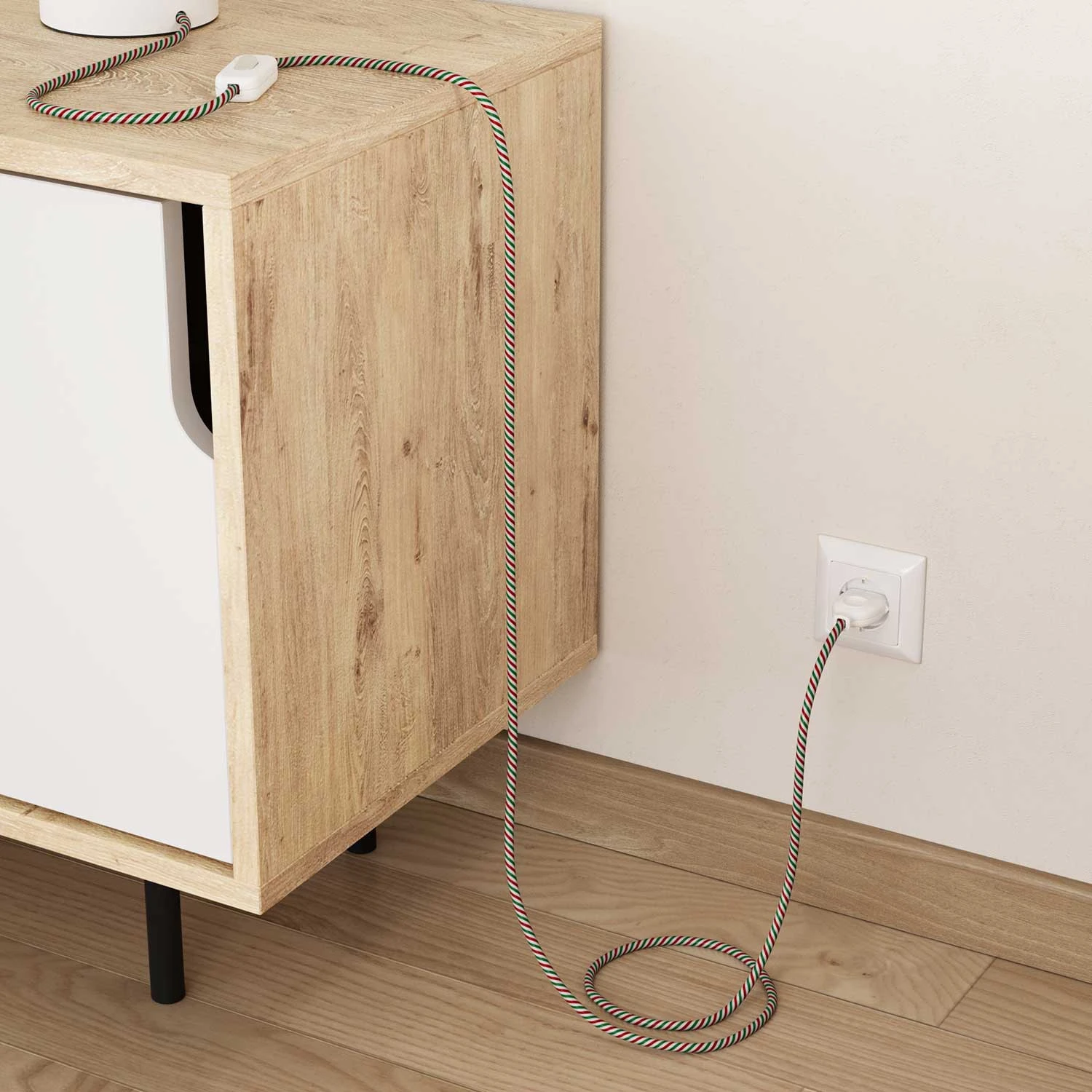 Cavo tessile colorato e lucido Roma Vertigo - L'Originale Creative Cables, per decorazioni luminose fuori dal comune - ERM58