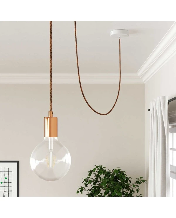 Cavo per illuminazione Optical Nero e Rame Vertigo - L'Originale Creative Cables, per creare lampade moderne - ERM66