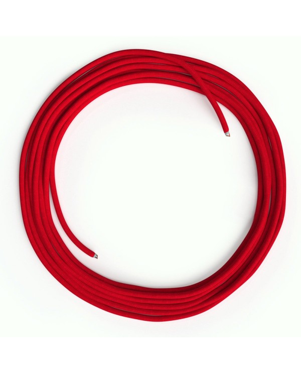 Cavo Lan Ethernet Cat 5e senza connettori RJ45 - RM09 Effetto Seta Rosso