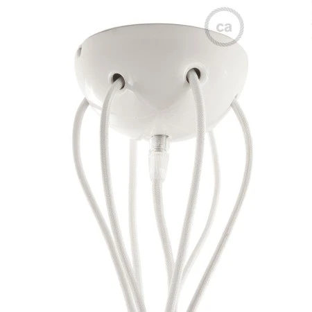 Kit rosone in ceramica a 7 fori - Bianco