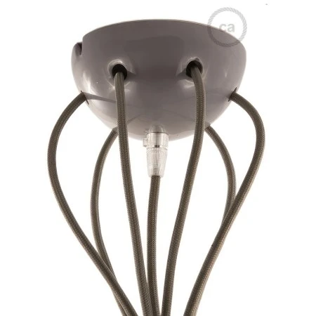 Kit rosone in ceramica a 7 fori - Grigio