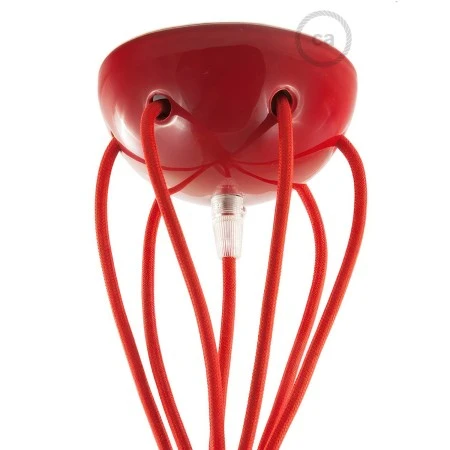 Kit rosone in ceramica a 7 fori - Rosso