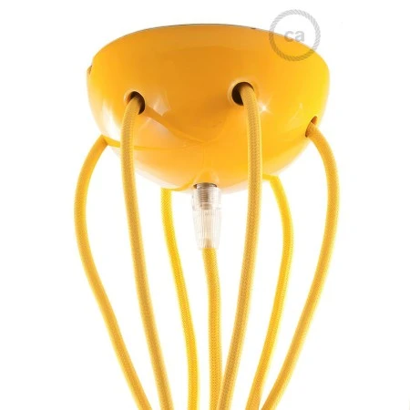 Kit rosone in ceramica a 7 fori - Giallo