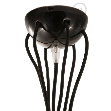 Kit rosone in ceramica a 7 fori - Nero
