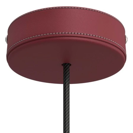Kit rosone in legno rivestito in pelle - Bordeaux