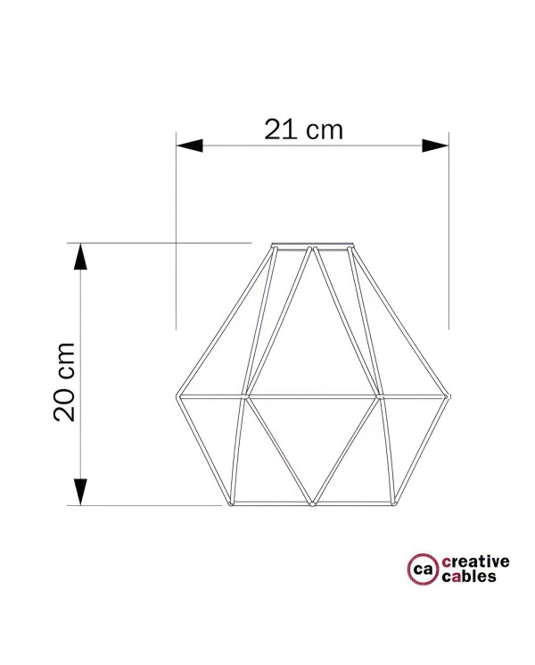 Gabbia paralume Diamond in metallo con attacco E27