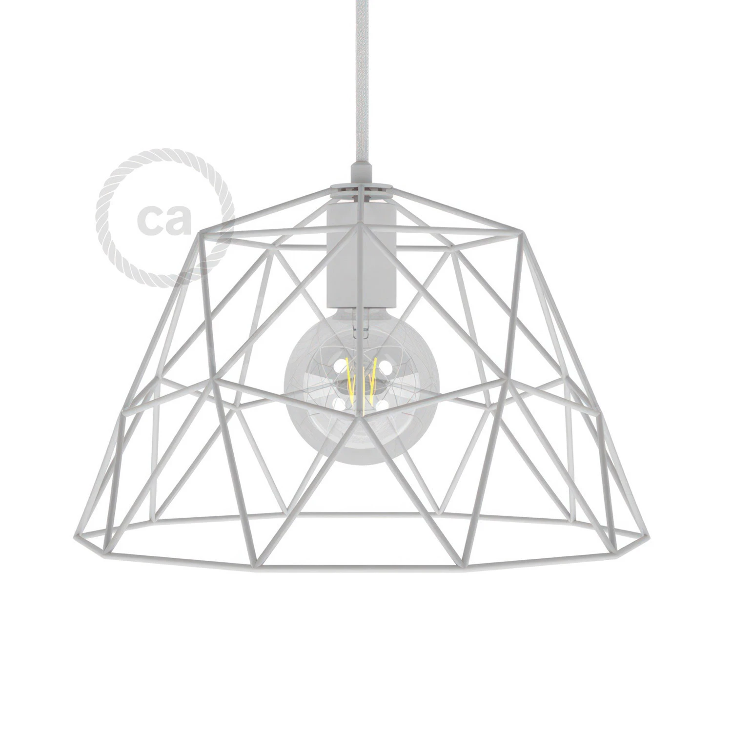 Gabbia XL paralume nudo Dome in metallo con portalampada E27