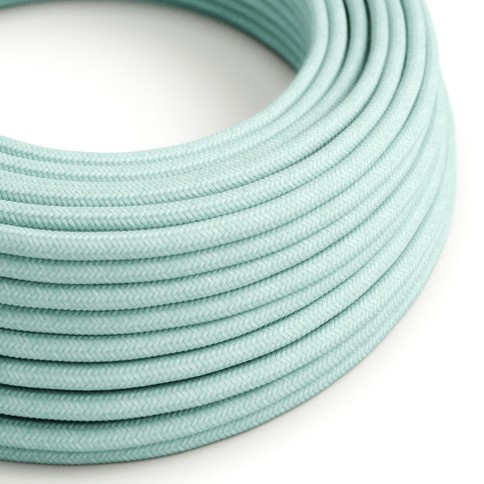 Cavo tessile Verde Celadon in cotone - L'Originale Creative-Cables - RC18 rotondo 2x0,75mm / 3x0,75mm