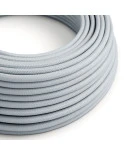 Corda elettrica in tessuto lucido Grigio Azzurro - L'Originale Creative Cables, per creare lampade uniche - RM30