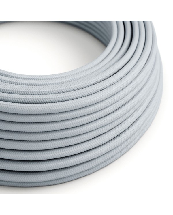 Cavo tessile Grigio Azzurro lucido - L'Originale Creative-Cables - RM30 rotondo 2x0,75mm / 3x0,75mm