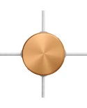 Kit Mini rosone cilindrico in metallo a 4 fori laterali (scatola di derivazione)
