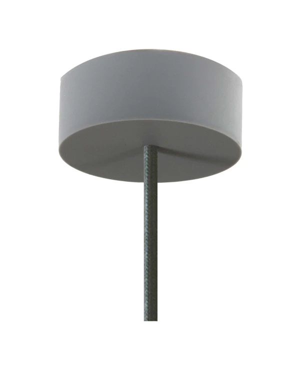Lampada a sospensione Made in Italy completa di cavo tessile e finiture in silicone