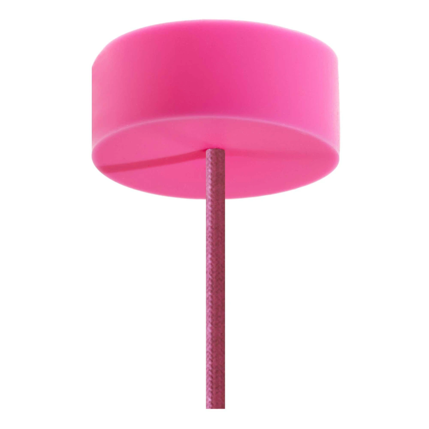 Lampada a sospensione Made in Italy completa di cavo tessile e finiture in silicone