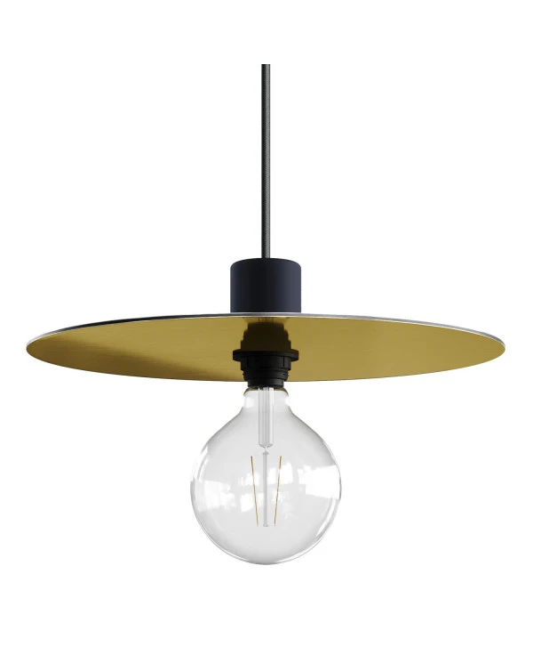 Piatto Ellepì oversize in Dibond per lampade a sospensione da esterni, diametro 40 cm - Made in Italy