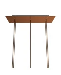 Rosone XXL Rose-One rettangolare a 5 fori e 6 fori laterali, dimensioni 675 x 225 mm