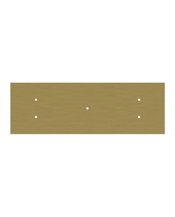 Rosone XXL Rose-One rettangolare a 5 fori e 6 fori laterali, dimensioni 675 x 225 mm