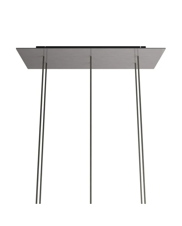 Rosone XXL Rose-One rettangolare a 6 fori e 6 fori laterali, dimensioni 675 x 225 mm